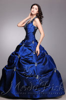 Бальное, свадебное синее платье