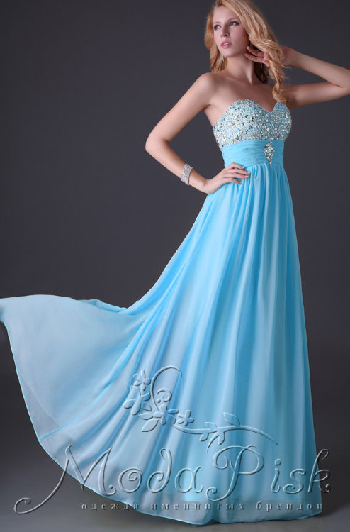 Голубое вечернее платье Бриз