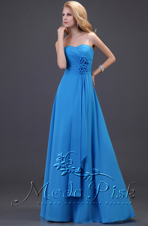 Вечернее голубое платье Белинда